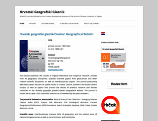 hrvatskigeografskiglasnikeng.wordpress.com screenshot