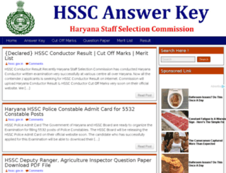 hssc-answer-key.in screenshot