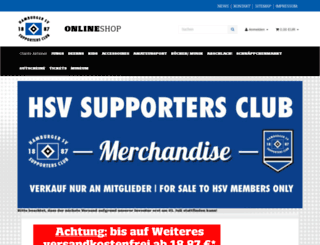 hsv-fanstore.de screenshot