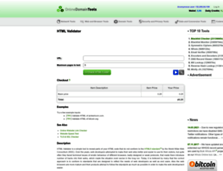 html-validator.online-domain-tools.com screenshot