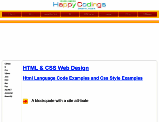 html.happycodings.com screenshot