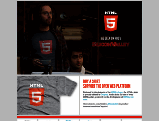 html5shirt.com screenshot