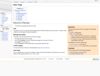 htmlpedia.org screenshot