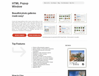 htmlpopupwindow.com screenshot
