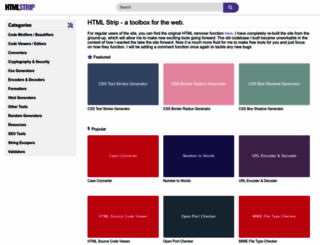 htmlstrip.com screenshot