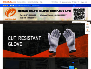 huayigloves.en.alibaba.com screenshot