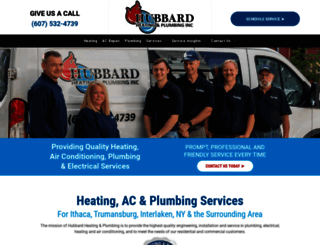 hubbardheatingandplumbing.com screenshot