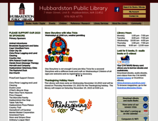 hubbardstonpubliclibrary.org screenshot