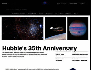 hubble25th.org screenshot