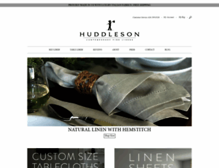 huddlesonlinens.com screenshot