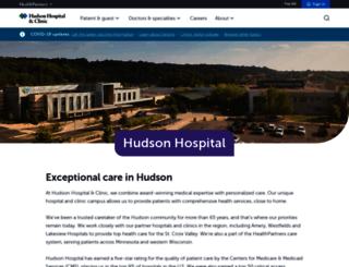 hudsonhospital.org screenshot