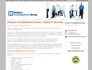 hudsoninvestigationsgroup.com screenshot