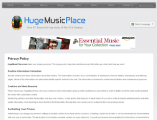 hugemusicplace.com screenshot