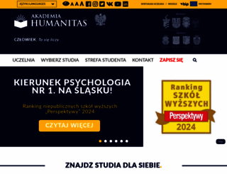 humanitas.edu.pl screenshot