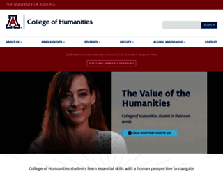 humanities.arizona.edu screenshot