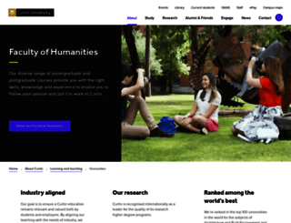 humanities.curtin.edu.au screenshot