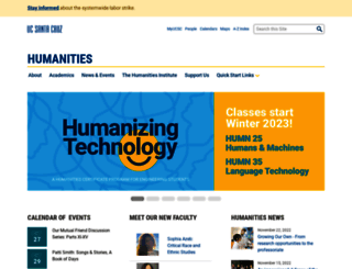 humanities.ucsc.edu screenshot