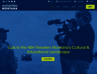 humanitiesmontana.org screenshot