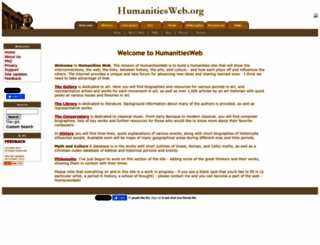 humanitiesweb.org screenshot