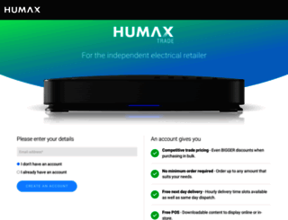 humaxtrade.co.uk screenshot
