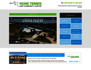 humetennis.com.au screenshot
