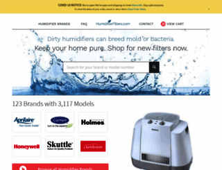 humidifierfilters.com screenshot