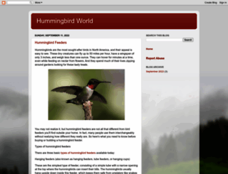 hummingbirdworld.com screenshot