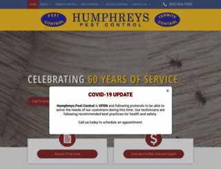 humphreyspestcontrol.com screenshot