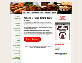 hunandelightbowie.com screenshot