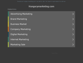 hungarymarketing.com screenshot