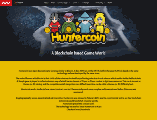 huntercoin.org screenshot