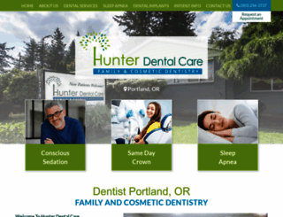 hunterdentalcare.com screenshot