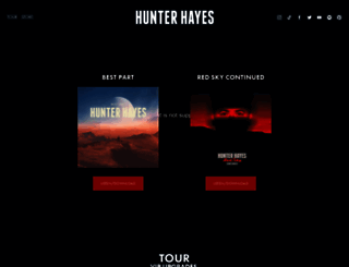hunterhayes.com screenshot