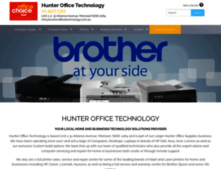 hunterofficetechnology.com.au screenshot