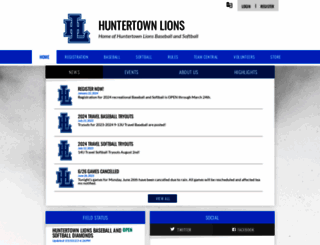 huntertownlions.com screenshot
