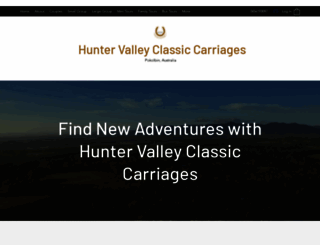 huntervalleyclassiccarriages.com.au screenshot