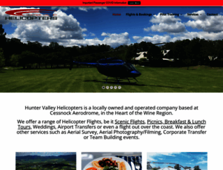 huntervalleyhelicopters.com.au screenshot