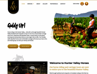 huntervalleyhorses.com.au screenshot