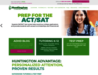 huntingtonlearning.com screenshot