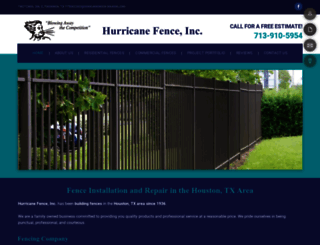 hurricanefence-houston.com screenshot