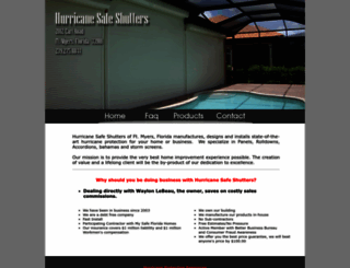 hurricanesafeshutters.com screenshot