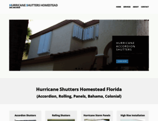 hurricaneshuttershomestead.com screenshot