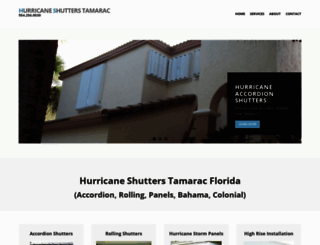 hurricaneshutterstamarac.com screenshot