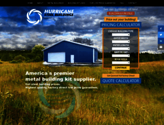 hurricanesteelbuildings.com screenshot