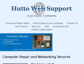 huttowebsupport.com screenshot