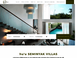 huuvillasbali.com screenshot