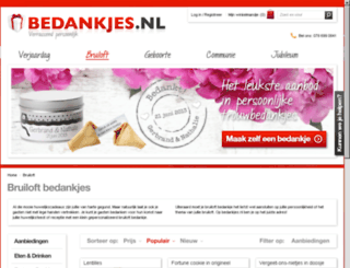 huwelijksbedankjes.nl screenshot