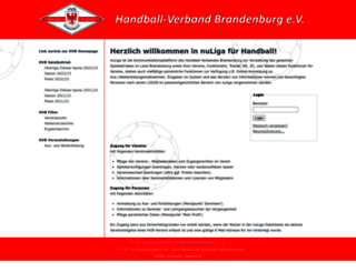 hvbrandenburg-handball.liga.nu screenshot