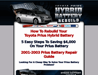 hybridbatteryrebuild.com screenshot