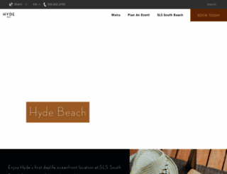 hydebeach.com screenshot
